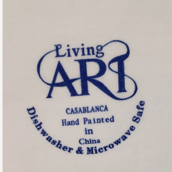 (2) Casablanca Square 7 1/2 -8 inch Plate Living Art - Picture 4 of 5